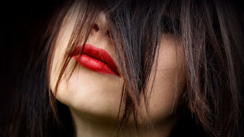 Yüz, Kadınlar, Model, portre, esmer, kırmızı Yüz, Kadınlar, Model, portre, esmer, kırmızı