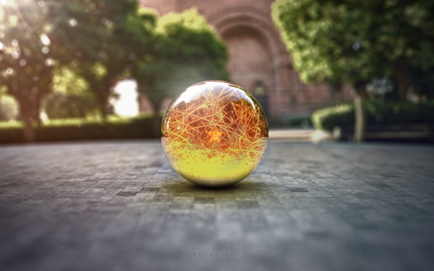 Wallpaper sphere, green, yellow, ball, light, leaf, flower, plant