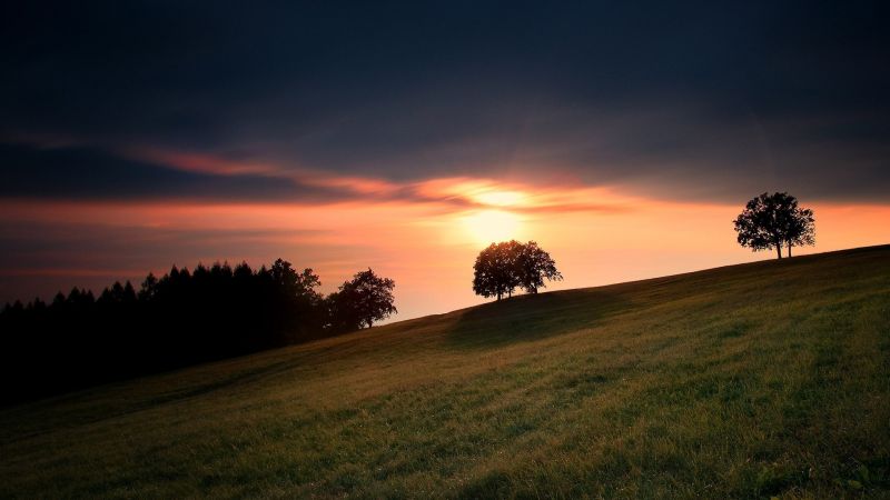 slunečnímu záření, západ slunce, Příroda, krajina, kopec, nebe slunečnímu záření, západ slunce, Příroda, krajina, kopec, nebe