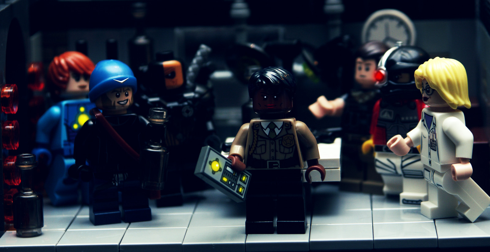 makro, komiks, fotografování, DC, platnost, LEGO, x, kapitán, Bat-man, Šipka, dccomics, Zvyk, plukovník, Bumerang, Harley Quinn, Christo, plastique, úkol, káznice, Blesk, Deathstroke, suicidesquad, bellereve, Deadshot, amandawaller, andrewcookston, rickflag, georgeharkness