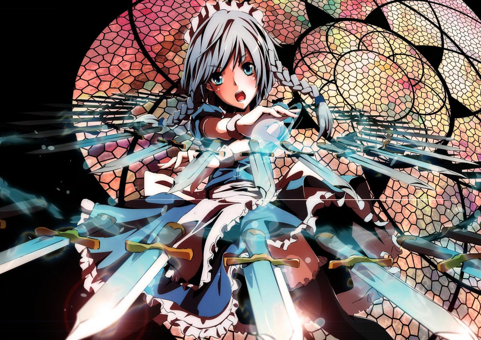 merontomari, Touhou, Izayoi Sakuya, zbraně