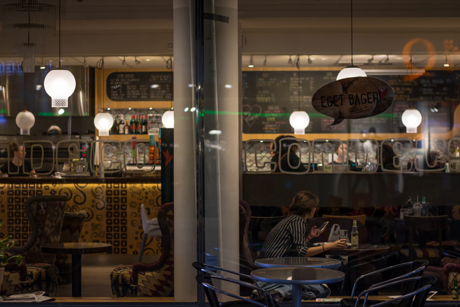 mennesker, vindue, bar, restaurant, Indretning, Malm, m nniska, f NSTER, CONDECO