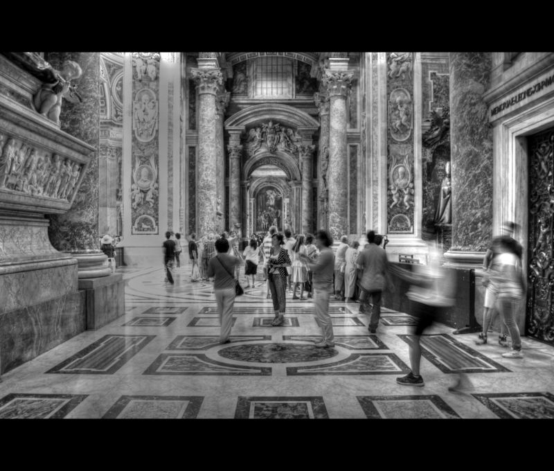 Černý a bílý, monochromatické fotografování, fotografování, architektura, mezník, urban area