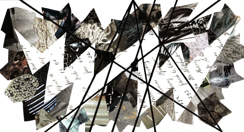 ilustrace, koláž, pohlednice, symetrie, strom, ruční ilustrace, koláž, pohlednice, symetrie, strom, ruční