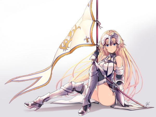Fate Grand Order,Jeanne d Arc,armor,weapon,spear,sword