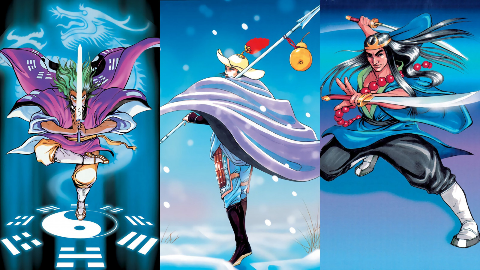 Wallpaper Water Margin, Kung Fu Hero, Chinese clothing, Chinese Brush Painting 2560x1440