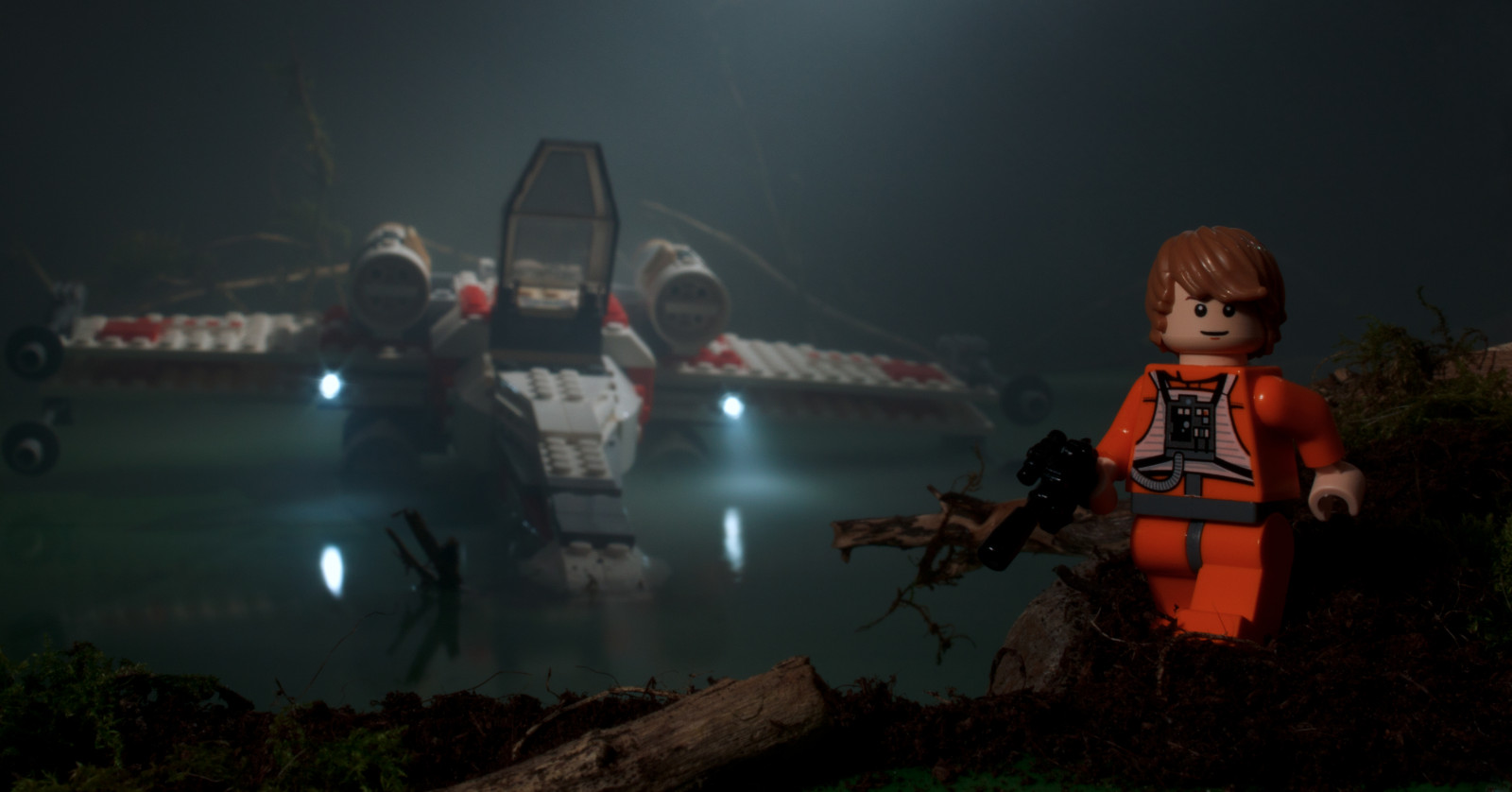 mlha, mlha, hvězda, zadní, loď, Yoda, pád, prostor, Luke, Mistr, bažina, říše, Jedi, xwing, války, stávky, skywalker, Dagobah, 6212