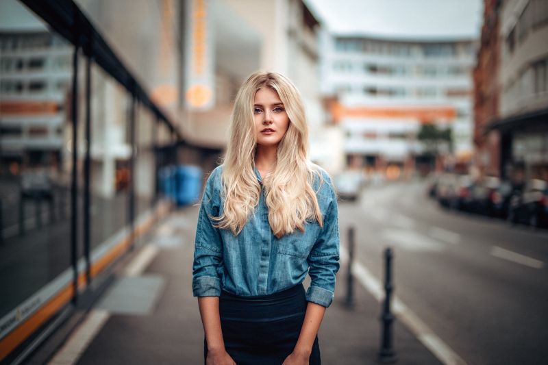 ženy, model, portrét, blondýnka, ulice, brýle ženy, model, portrét, blondýnka, ulice, brýle