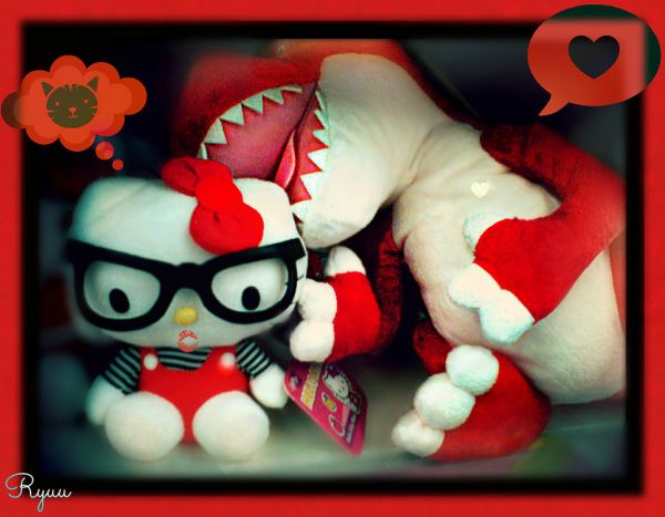 black, white, cat, toys, glasses, love