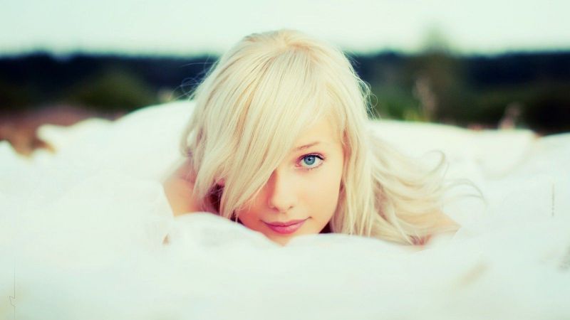 bílý, blondýnka, dlouhé vlasy, ženy, model, portrét bílý, blondýnka, dlouhé vlasy, ženy, model, portrét
