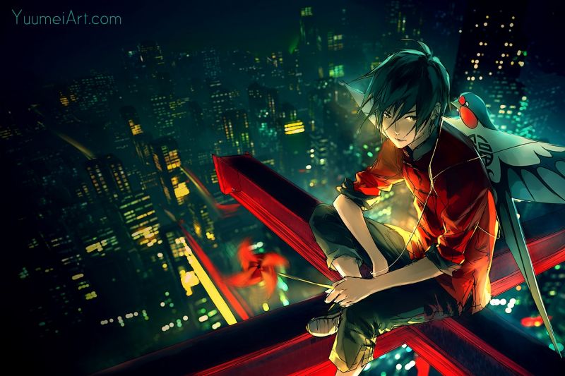 fantasy umění, anime, krajina, město, anime kluci, nebe fantasy umění, anime, krajina, město, anime kluci, nebe
