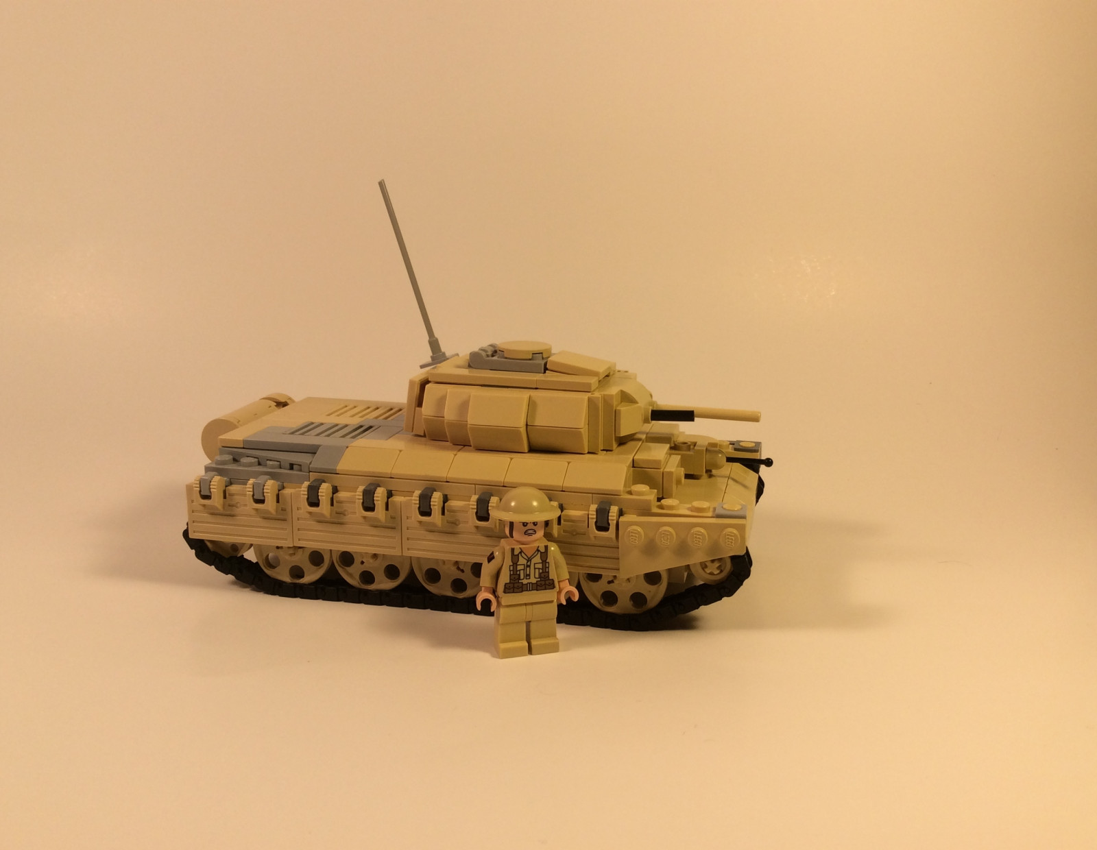 køretøj, våben, tank, LEGO, militær, tan, britisk, skalamodel, Mursten, Borger, BrickArms, motor køretøj, kampvogn, selvkørende artilleri, pansret bil, militært køretøj, kanontårnet, churchill tanken, 2. verdenskrig, korsfarer, panzer