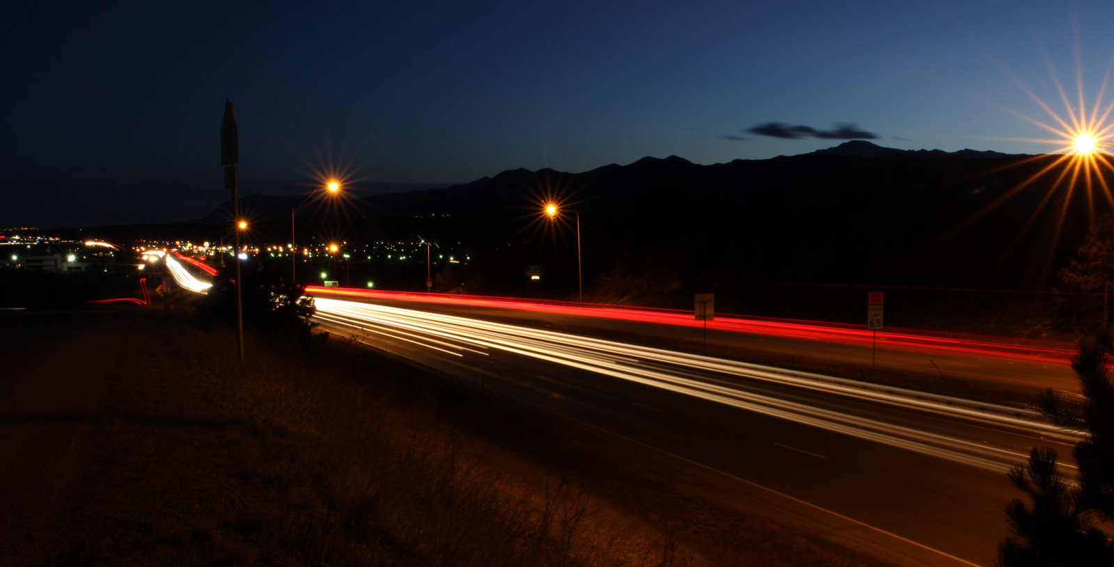 silnice, longexposure, světlo, rozmazat, noc, Kánon, temný, eos, rebel, světla, Dálnice, Colorado, dálnice, soumrak, sigma, Světlomety, Colorado Springs, ko, mezistátní, lighttrails, dálnice, I25, koncová světla, vozovka, T3i, lighttrail, Monumenthill, interstate25