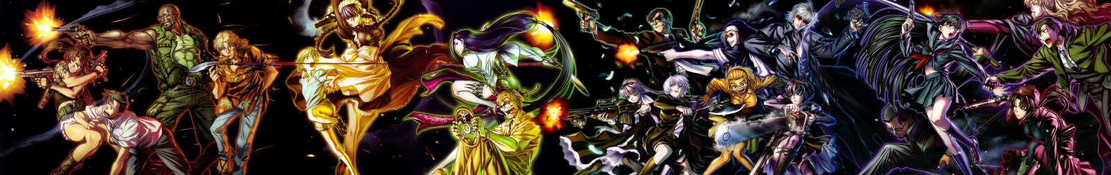 Black Lagoon, Revy, Balalajka, Shenhua, Sawyer Cleaner, Boris, Rokuro, Benny, Jeníček a Mařenka, Ducth, pan Chang, Leigharch, Frederica Sawyer, Lotton Průvodce, Ginji Matsuzaki, Yukio Washimine, barva, květ