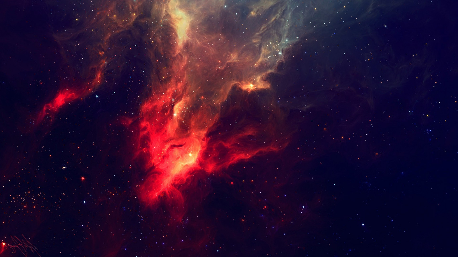 1920x1080 px, mlhovina, prostor, space art, hvězdy, TylerCreatesWorlds