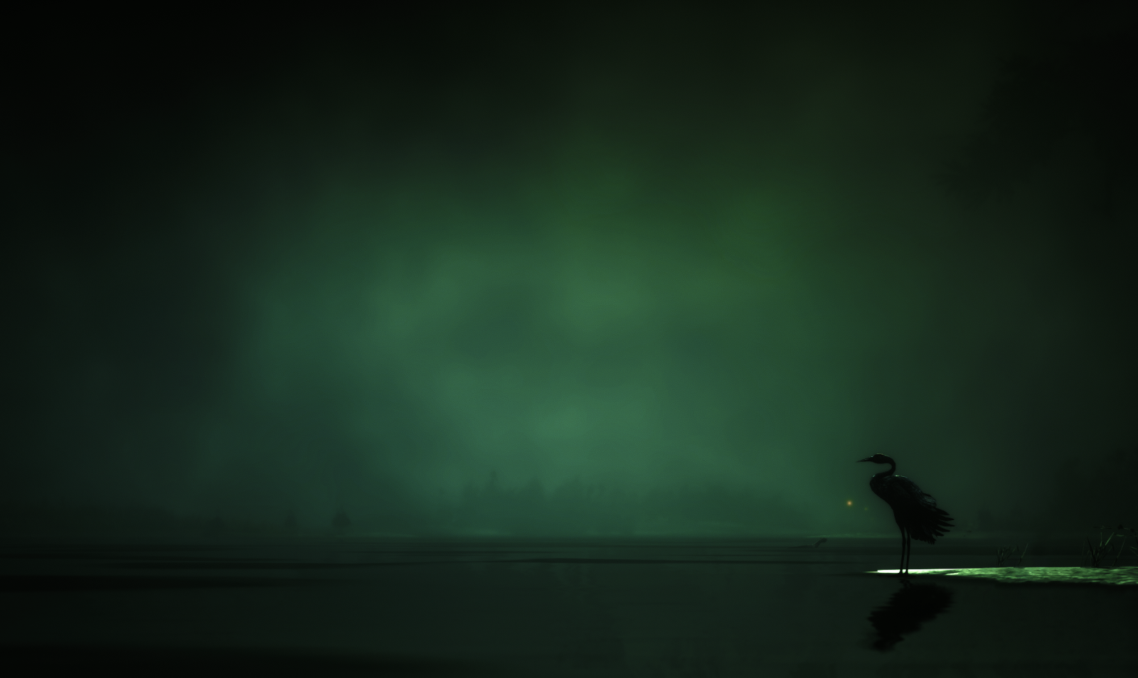 Wallpaper Red Dead Redemption 2, nature, night, ghoul, mist, river