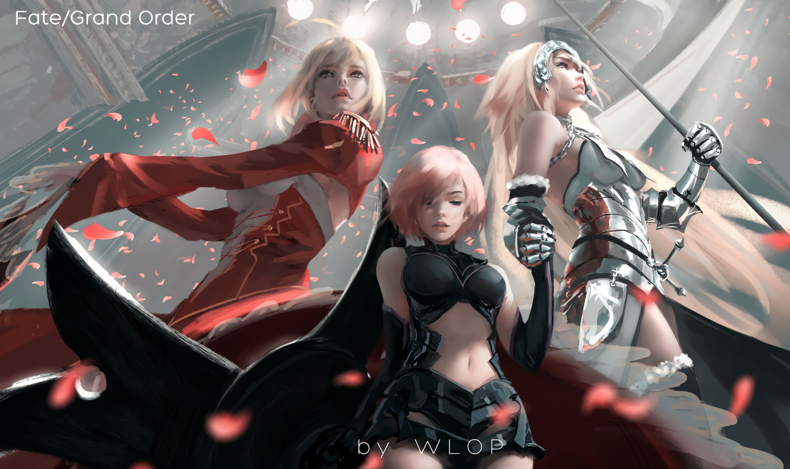 Wallpaper Anime Girls Fate Grand Order Mash Kyrielight Wlop Nero Claudius Jeanne D Arc Fate Series 3416x2032 Imnetec 1393969 Hd Wallpapers Wallhere