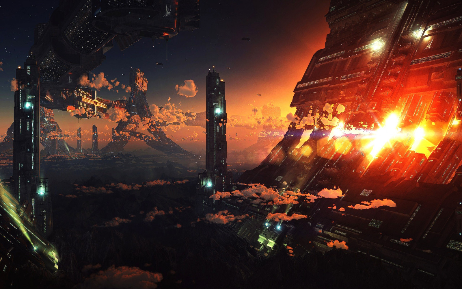 fantasy umění, noc, oheň, představení, fáze, tma, dav, Snímek obrazovky, koncert, Atmosféra Země