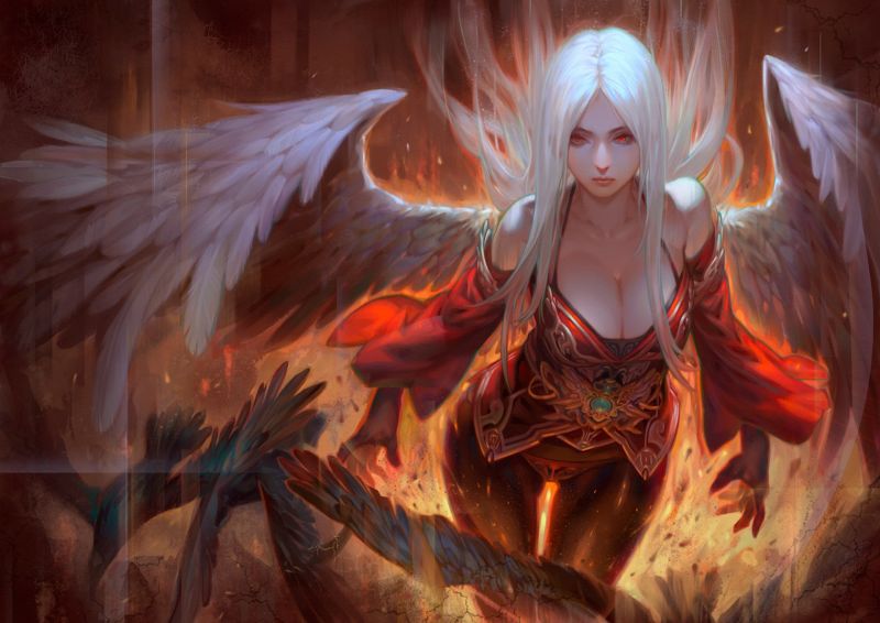 fantasy art, engel, kunstverk, demon, mytologi, anime fantasy art, engel, kunstverk, demon, mytologi, anime