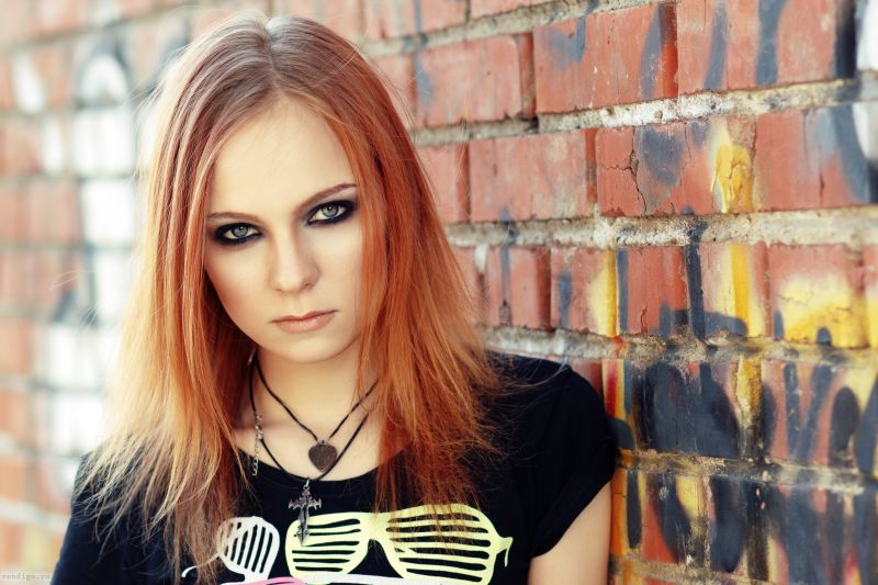 Červené,ryšavý,mladý,dívka,portrét,Natalie