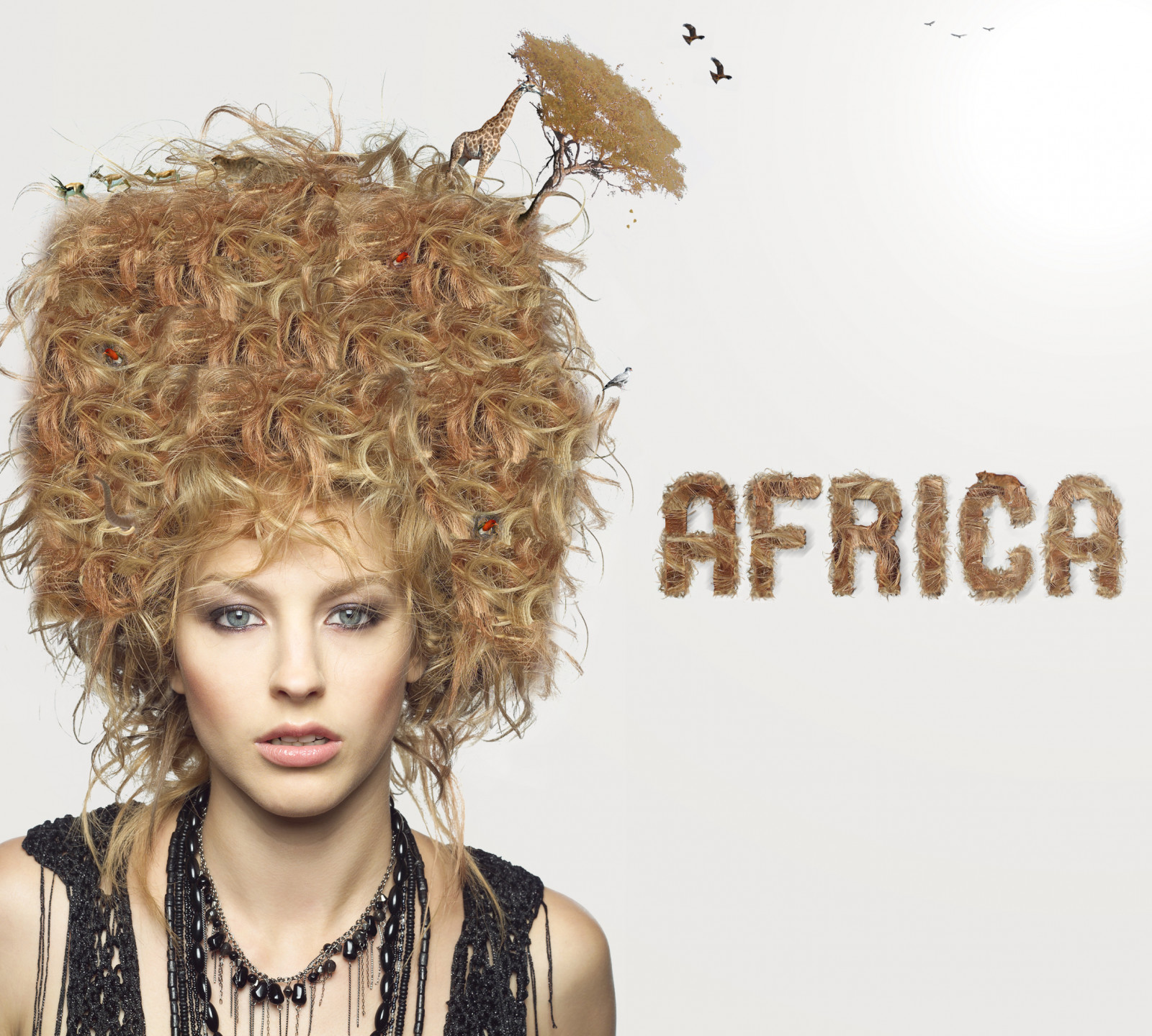 Photoshop, fugle, dyr, model, blond, øjne, langt hår, makeup, kunstværk, løve, blå, dyreliv, Sol, mode, hår, Afrika, inspirerende, lodne, Zoo, Solrig, jungle, skinnende, elefant, lyse, rod, tøj, Sahara, gazelle, træ, fugl, vild, naturlig, baggrund, slap af, sexet, giraf, blå øjne, stil, Safari, kostume, behåret, krøllet, hed, betagende, blond, manipulation, frisure, sigøjner, paryk, antilope, levested, brunt hår, hår farve, mode tilbehør, krøller, klipning, kontinent, inspiks, flickrsfinest, chrishalderman