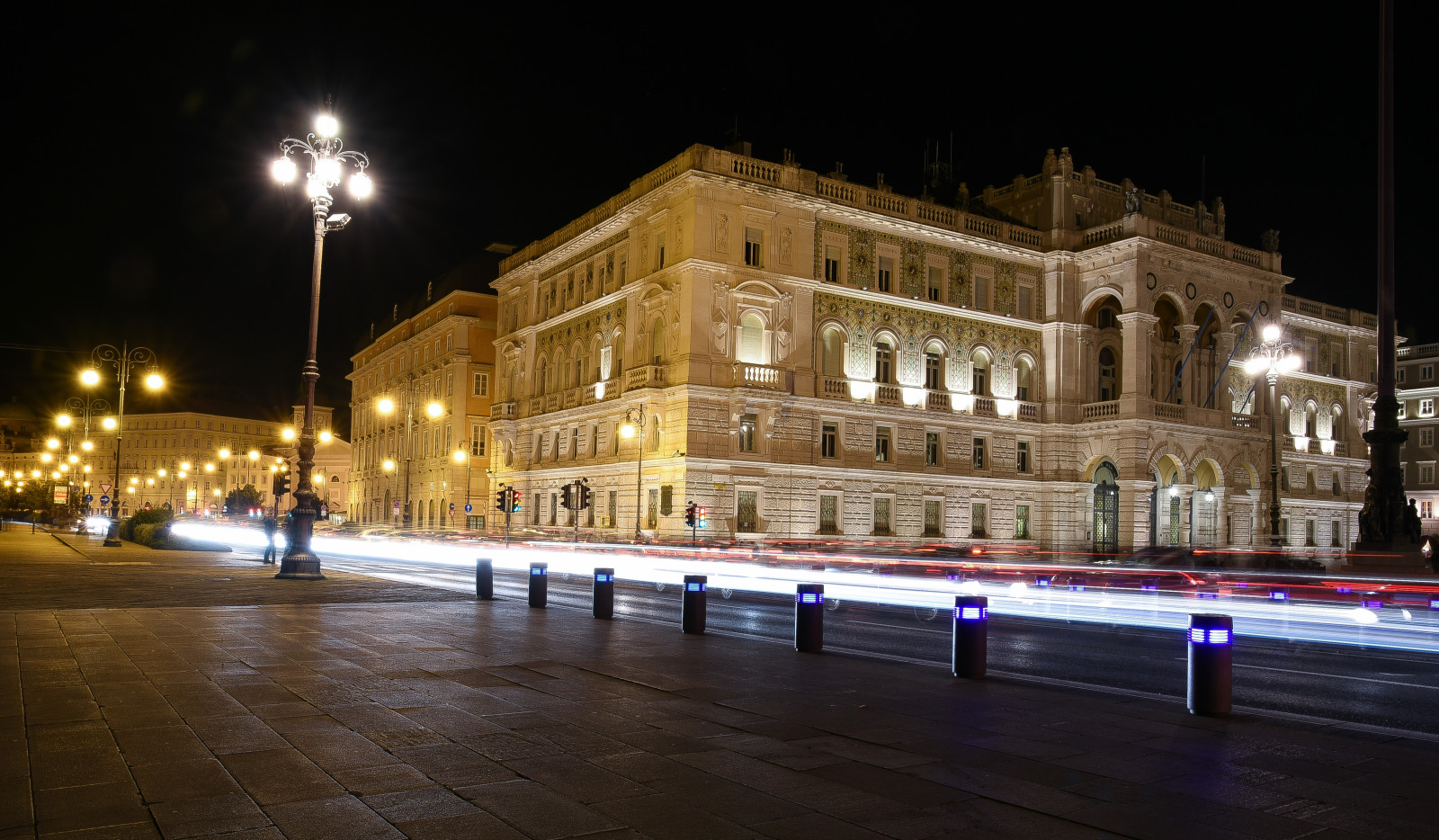 lys, nat, biler, gade, by, Italien, himmel, blå, bygning