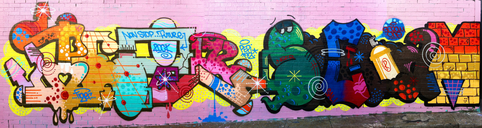 จิตรกรรม, ผนัง, เสือ, กราฟฟิตี, ศิลปะบนท้องถนน, 2013, ซิดนีย์, ภาพจิตรกรรมฝาผนัง, ศิลปะ, ตะลึง, nsfr, s4b, nonstopfuturerock, pepi172, visual arts