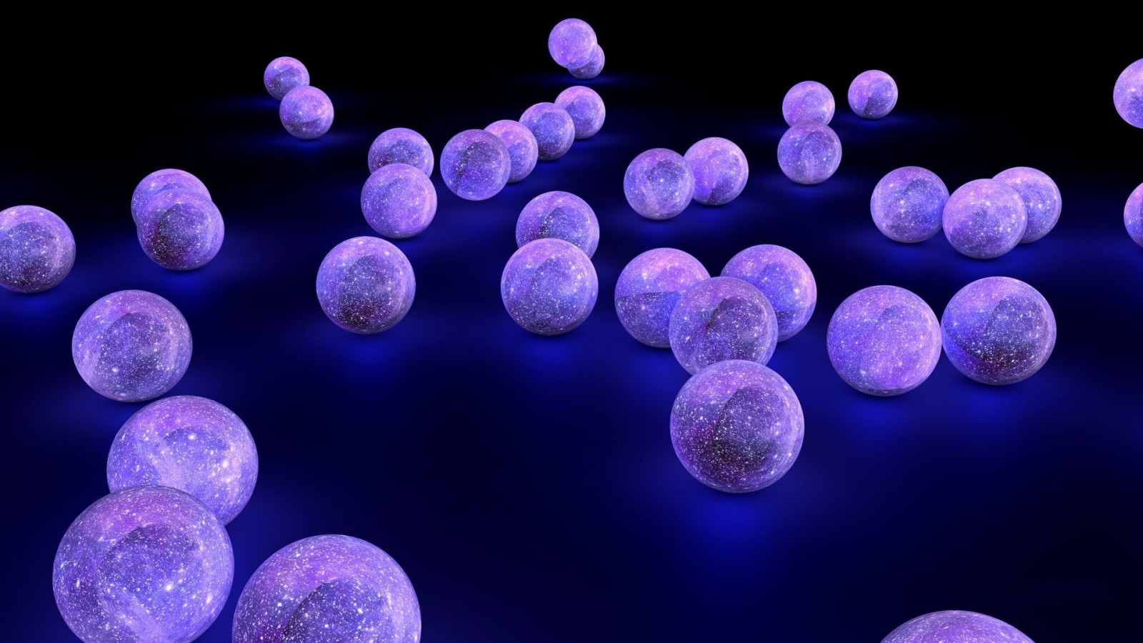 světla, digitální umění, abstraktní, 3D, koule, CGI, modrý, kruh, míč, biologie, 1920x1080 px, makro fotografie, mořští bezobratlí