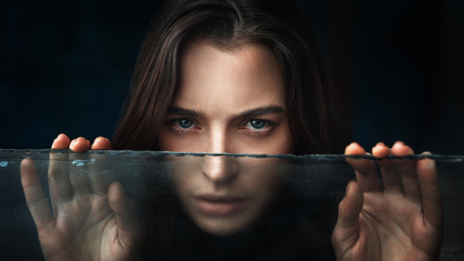 デスクトップ壁紙 : 面, 女性, モデル, ポートレート, 写真, 口, 美しさ, 眼, 闇, センス, 2048x1152 px, 表情 ...