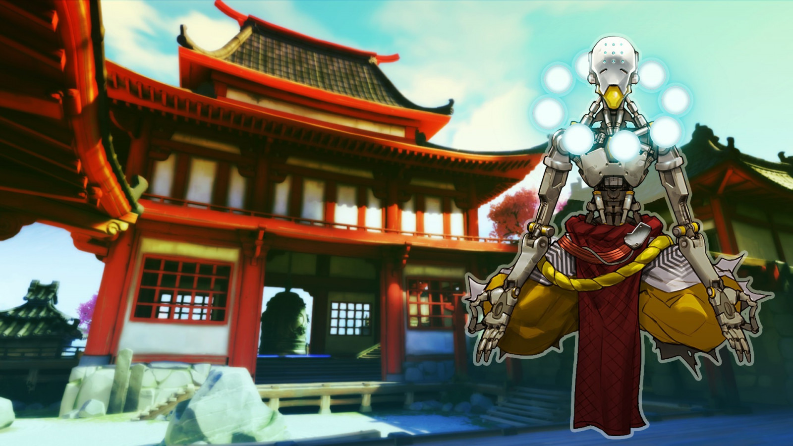 chrám, videohry, Overwatch, Blizzard Entertainment, svatyně, Zenyatta, Tekhartha Zenyatta, livewirehd Author, Snímek obrazovky, 1920x1080 px, hinduistický chrám