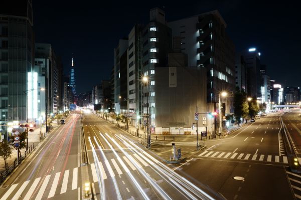 Japan, city, street, cityscape, night, road