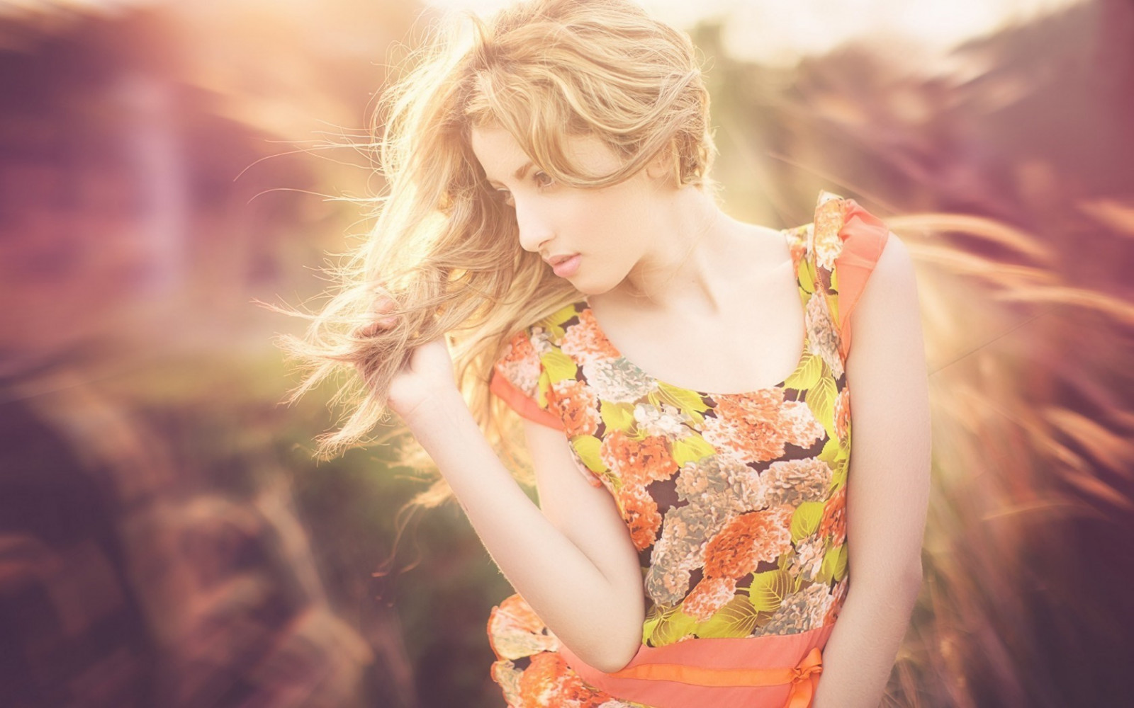 tvář, ženy venku, ženy, model, portrét, dlouhé vlasy, fotografování, profil, šaty, móda, vlasy, jaro, Osoba, romantika, dívka, krása, oko, žena, dáma, nevěsta, fotografie, blond, portrétní fotografie, focení