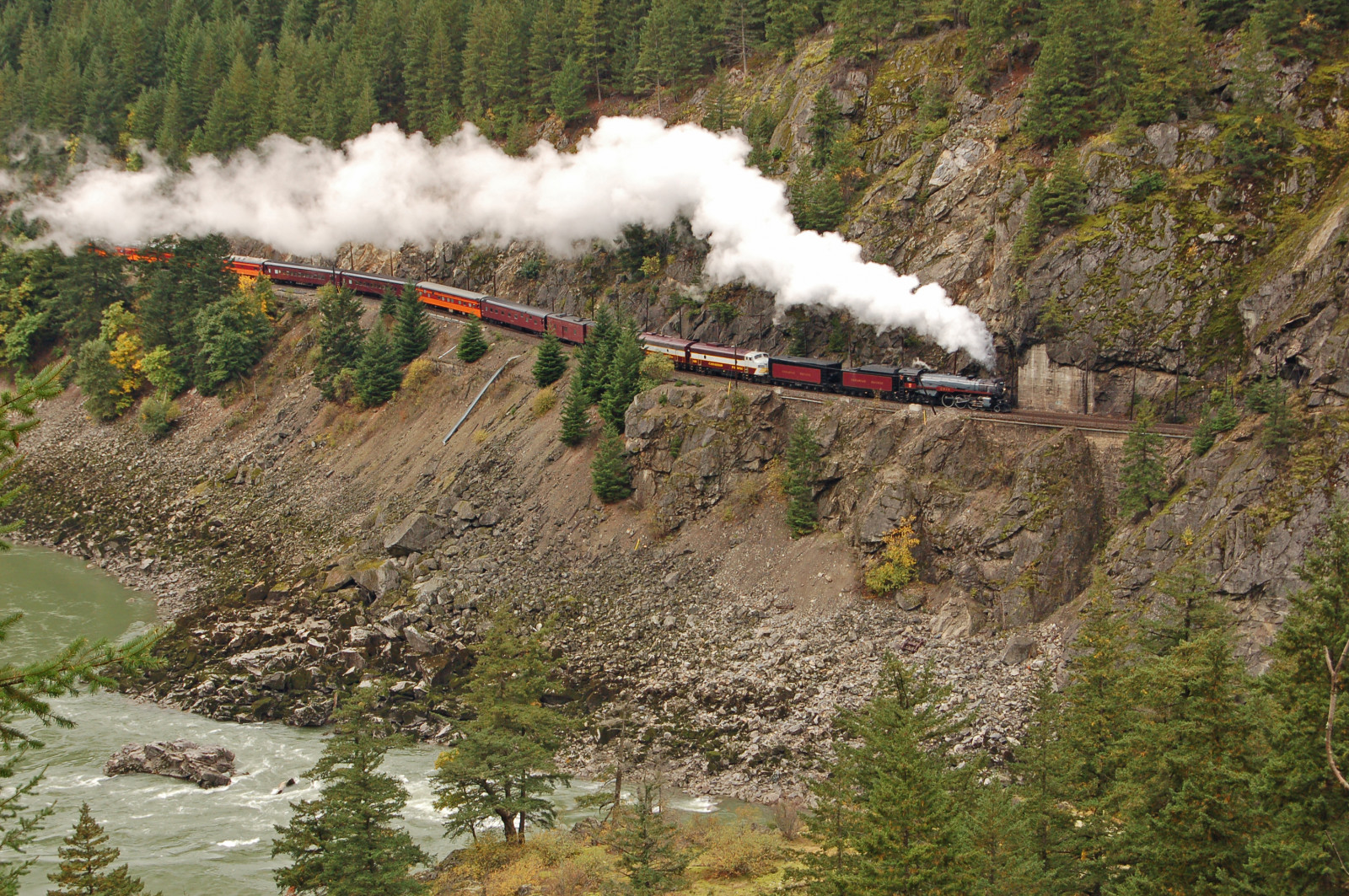 Čína, bar, Pacifik, kolejnice, železnice, kanadský, kaňon, parní, lokomotiva, císařovna, Fraser, cp, 2816