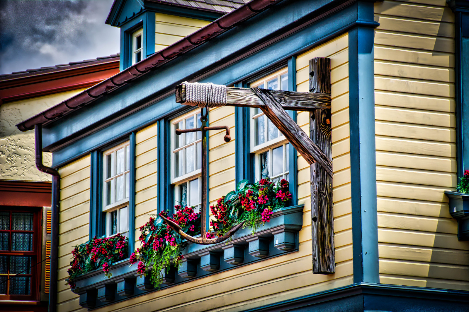 Yellow Inn Wallpaper : building, yellow, inn, Disney, anchor, HDR, magickingdom ...