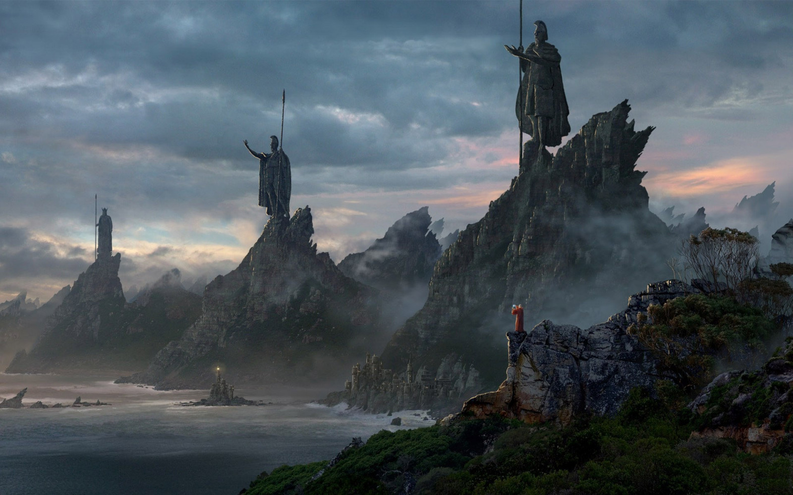 1920x1200 px, rajz, fantasy art, tájkép
