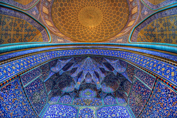 Sheikh Lotfollah Mosque,Iran,Isfahan,architecture,bottom view,pattern