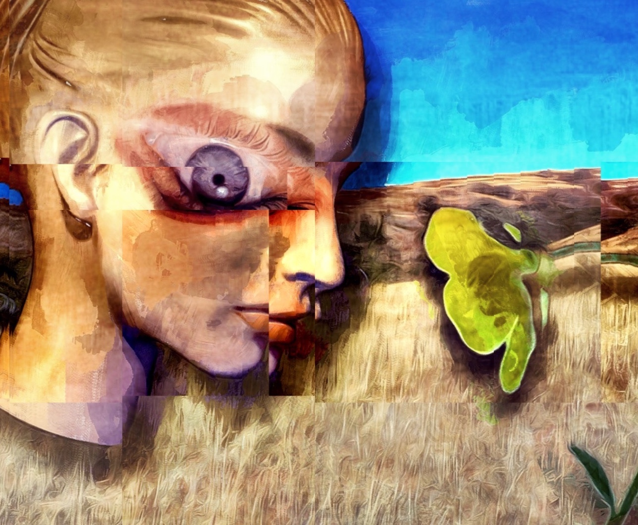 Pintor, fragmento, Iphone, IPad, sobrepor, Iphoneografia, Snapseed, Icolorama