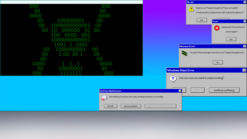 digital,simple background,errors,binary,gradient