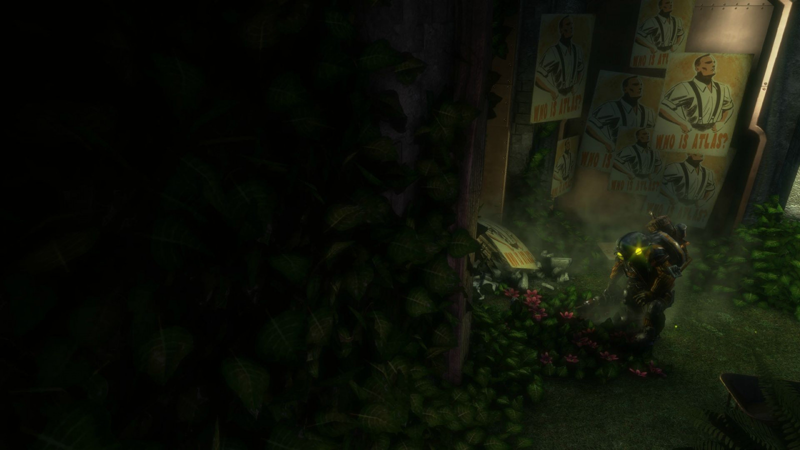 Wallpaper : forest, night, grass, BioShock, jungle, midnight, tree ...