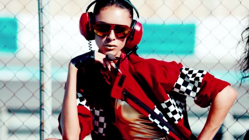 anime, brýle, Červené, sluchátka, kostým, móda