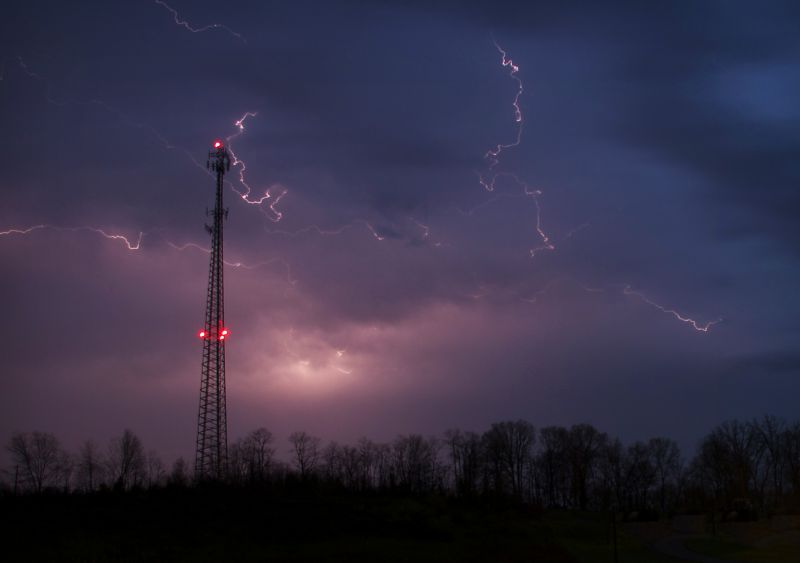 nat,himmel,lyn,storm,aften,landskab