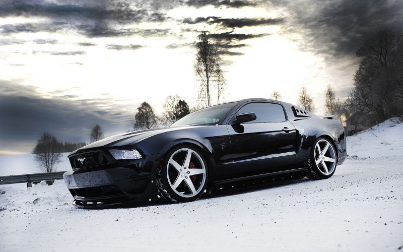 bil, snø, vinter, kjøretøy, Ford Mustang, sportsbil bil, snø, vinter, kjøretøy, Ford Mustang, sportsbil
