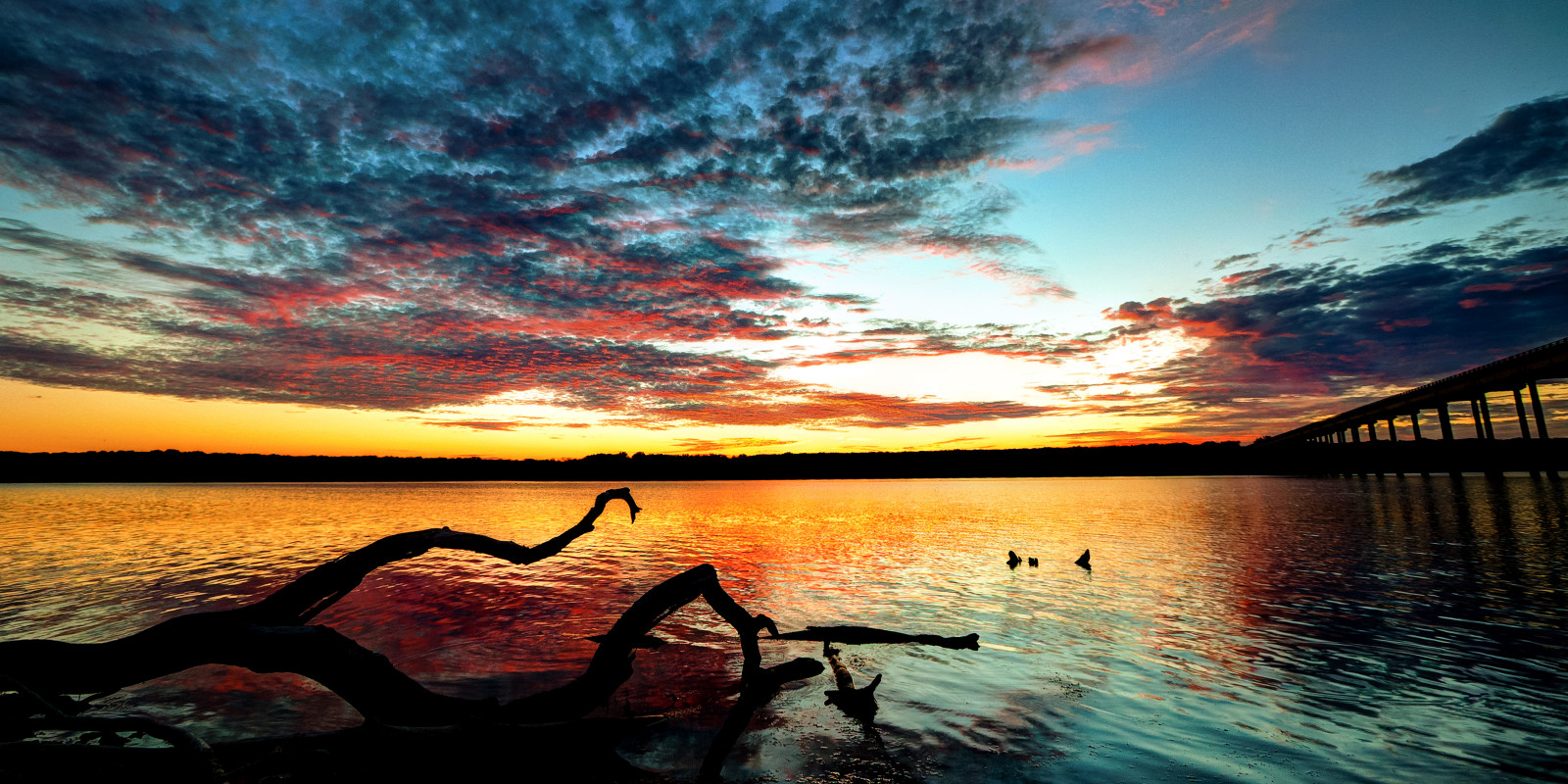 Wallpaper sunlight, sunset, sea, water, reflection, sky, sunrise