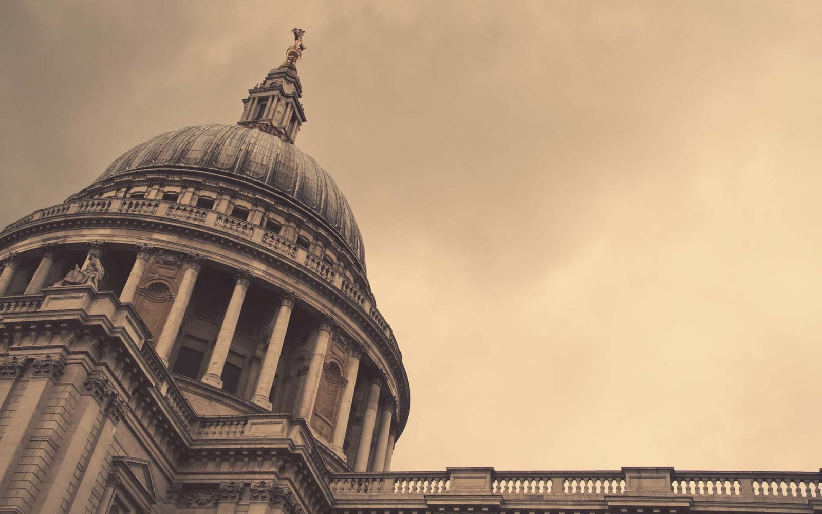 chrám, panoráma města, budova, nebe, věž, přejít, kupole, památník, katedrála svatého Pavla, mezník