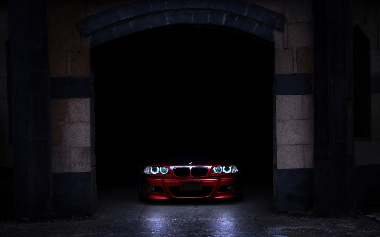 notte, auto, ombra, veicolo, BMW E46, occhi d'angelo, struttura, leggero, illuminazione, oscurità, supercar, immagine dello schermo