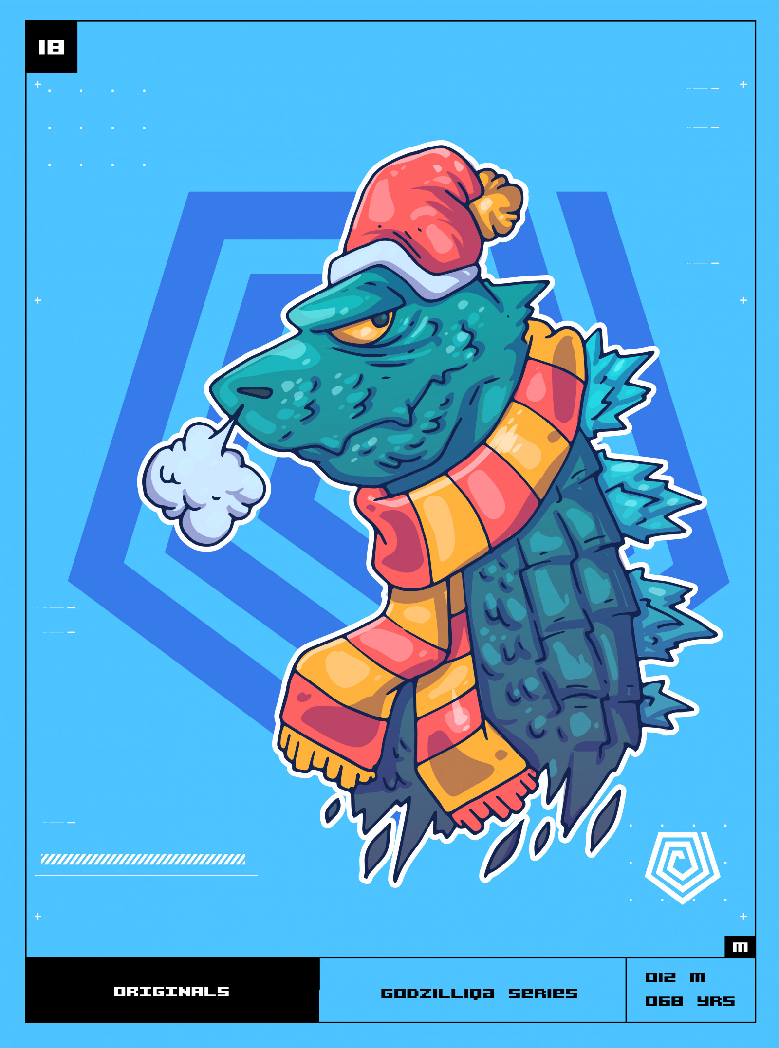 nft, arta digitala, ilustrare, Godzilla, Godzilla Vs Kong, afișare portret