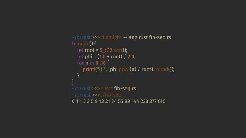 rust,1920x1080 px,code,Fibonacci sequence,programming,syntax highlighting