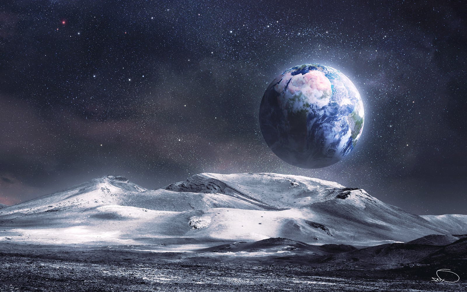 1920x1200 px, Tierra, montaña, naturaleza, Firmas, espacio, estrellas, blanco
