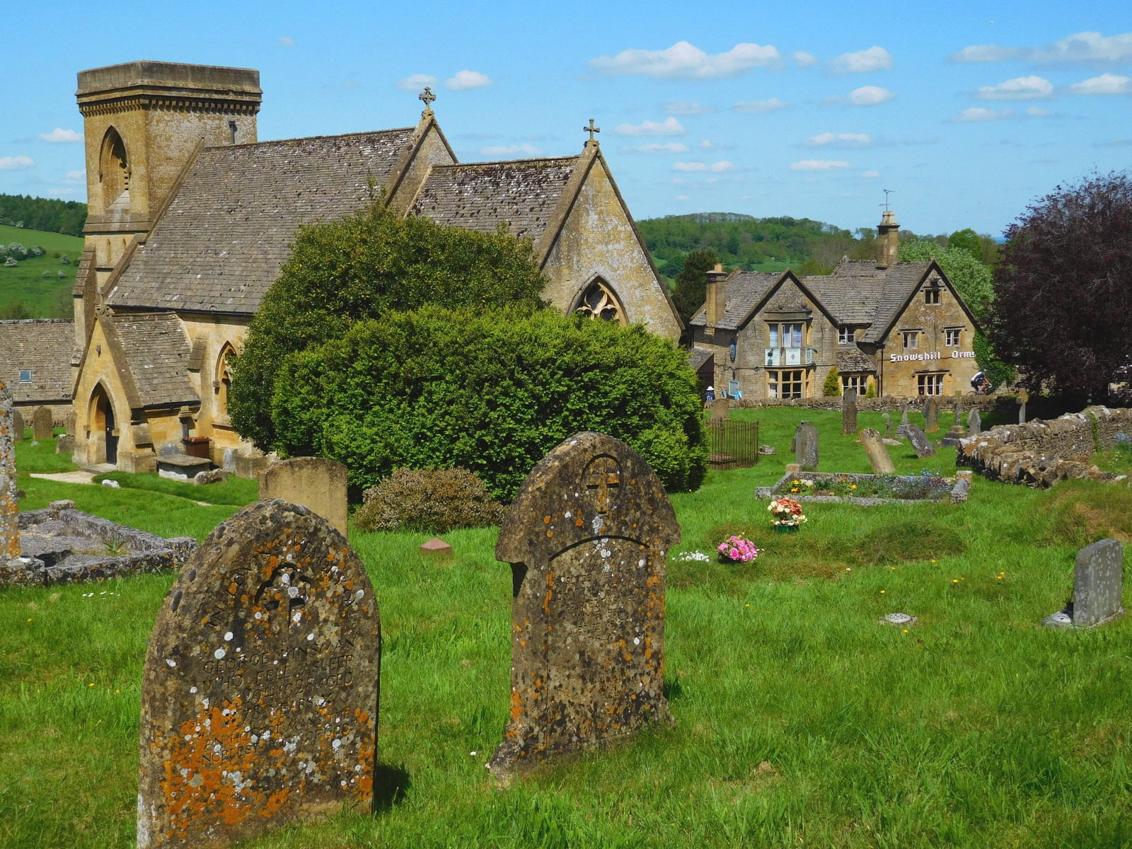 budova, tráva, Anglie, vesnice, hrob, hřbitov, kostel, náboženství, Spojené království, zřícenina, kaple, majetek, hřbitov, venkov, dávná historie, středověk, Snowshill