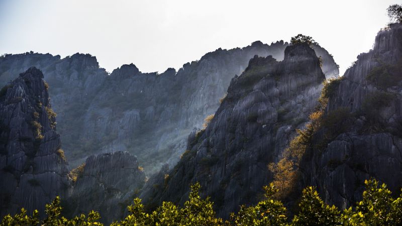 slunečnímu záření, krajina, les, Skála, Příroda, stromy slunečnímu záření, krajina, les, Skála, Příroda, stromy